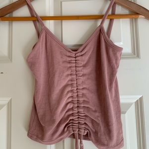 Scrunch Tie Cropped Tank Top NEW